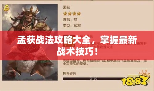孟获战法攻略大全,掌握最新战术技巧!