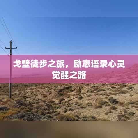 戈壁徒步之旅,励志语录心灵觉醒之路