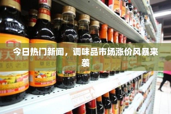 今日热门新闻,调味品市场涨价风暴来袭